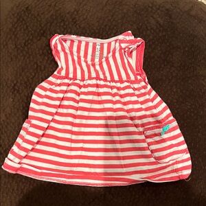 Carter's Pink and White Striped Sleeveless Dress